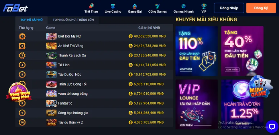 Đặt giới hạn tiền gửi tại Manclub